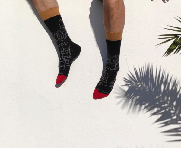 CUT DESIGN SOCKS / BLACK S01 - Image 3
