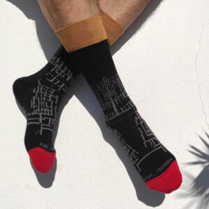 CUT DESIGN SOCKS / BLACK S01