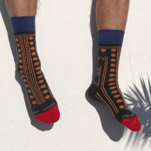 CUT DESIGN SOCKS / ANTHRACITE S02