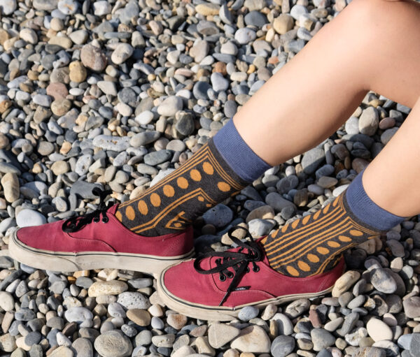 CUT DESIGN SOCKS / ANTHRACITE S02 - Image 3